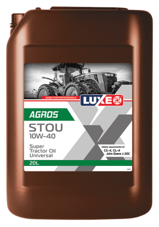 Масло моторное тракторное LUXE AGROS STOU 10W40 GL-4  20л полусинтетическое